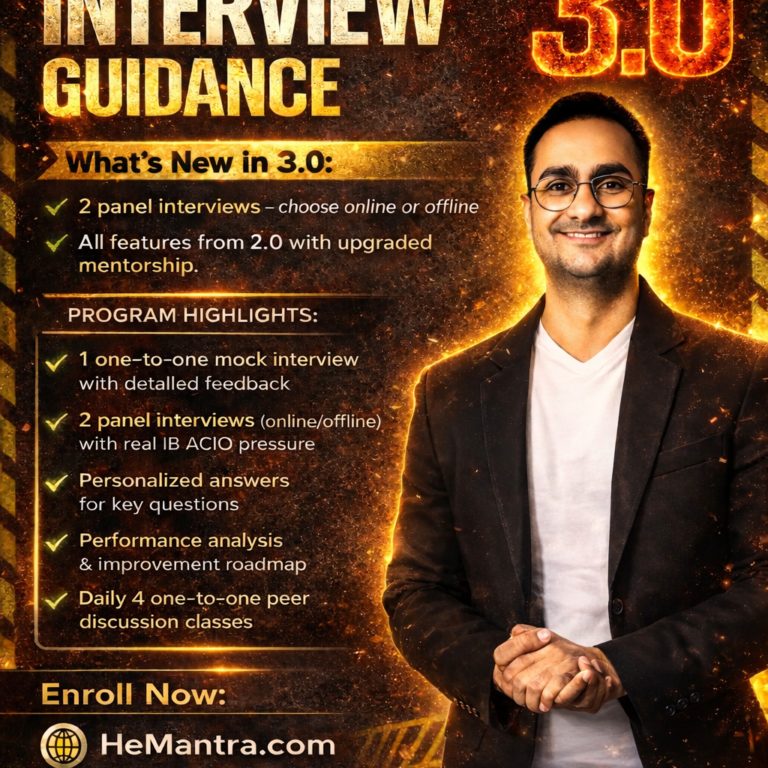 IB ACIO Interview Guidance Program 3.0