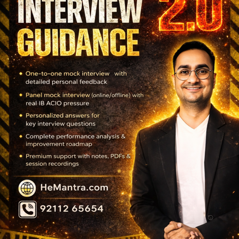 IB ACIO INTERVIEW GUIDANCE PROGRAM 2.0