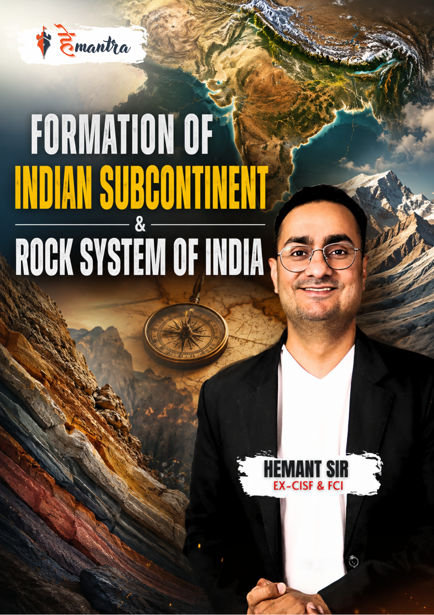 FORMATION OF INDIAN SUBCONTINENT & ROCK SYSTEM OF INDIA | BY SHANKAR SIR