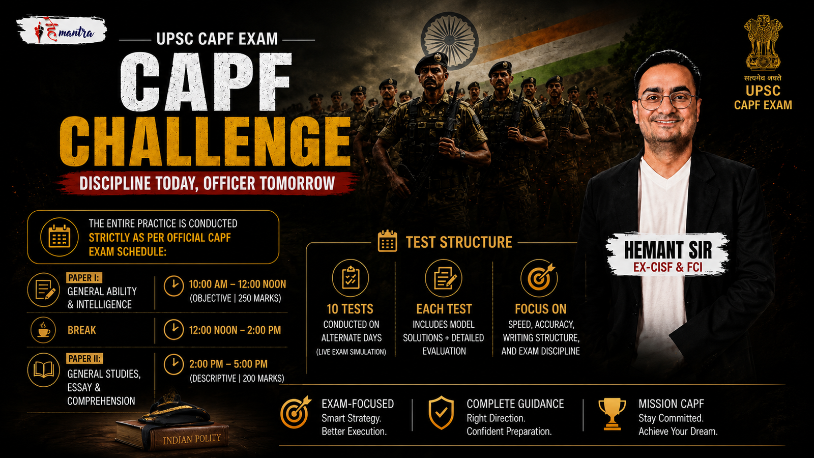 10 DAYS CHALLENGE | UPSC CAPF (AC) 2026 | LIVE