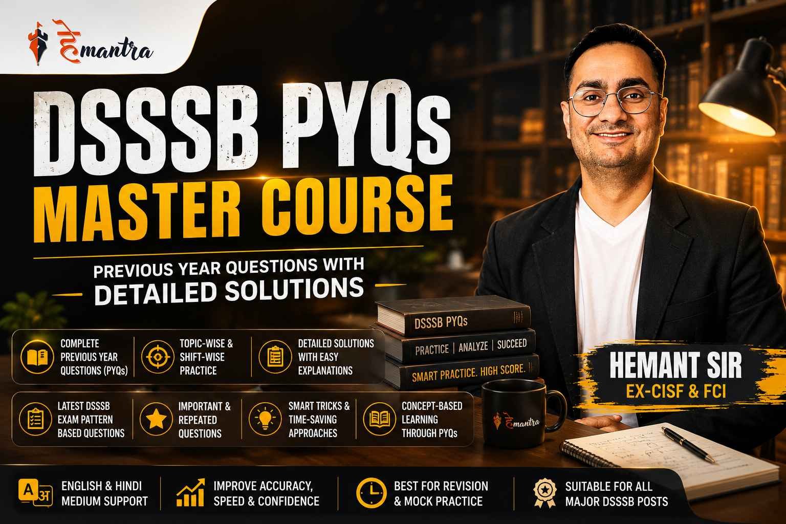 DSSSB PYQs Master Course | Previous Year Questions with Detailed Solutions