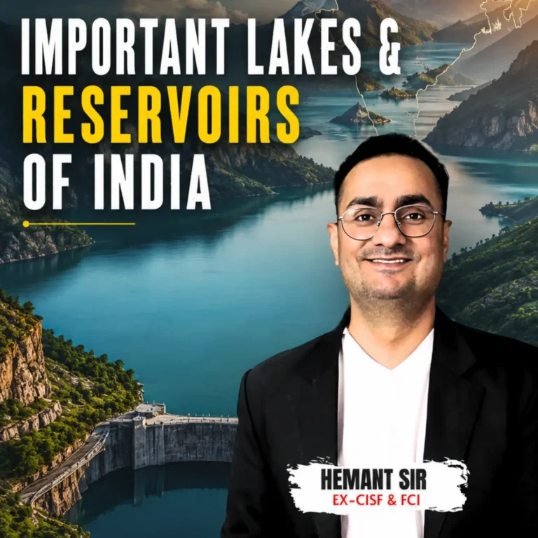 IMPORTANT LAKES & RESERVOIRS OF INDIA | BY SHANKAR SIR
