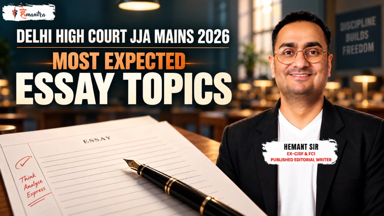 Delhi High Court JJA Mains 2026 most expected essay topics