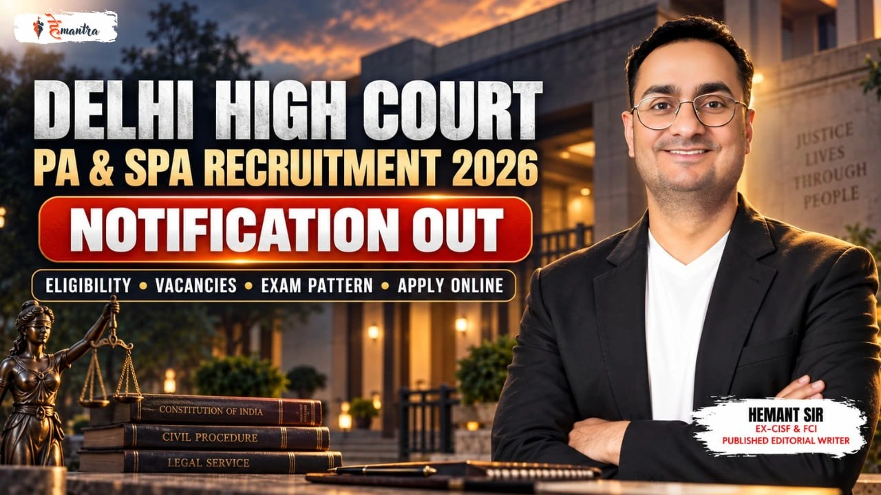 Delhi High Court PA and SPA Recruitment 2026 notification – eligibility, vacancies, exam pattern and apply online